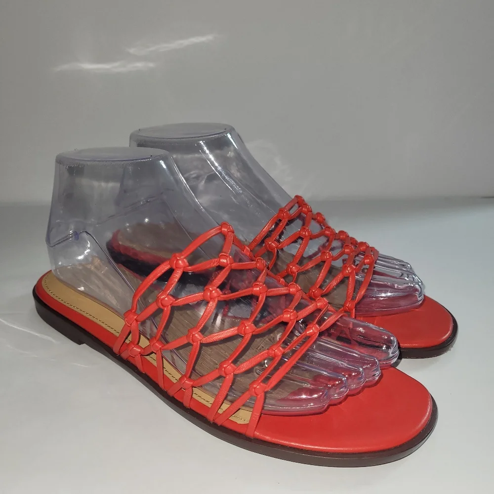 Madewell Red Braided Slide Sandals
